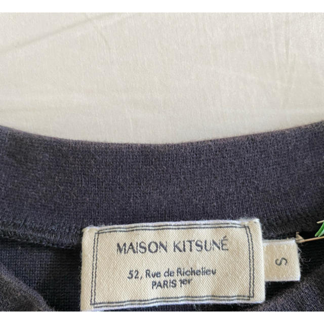 MAISON KITSUNE'(メゾンキツネ)のメゾンキツネ　Tシャツ　バイカラー　ブラック　ホワイト　美品 レディースのトップス(Tシャツ(半袖/袖なし))の商品写真