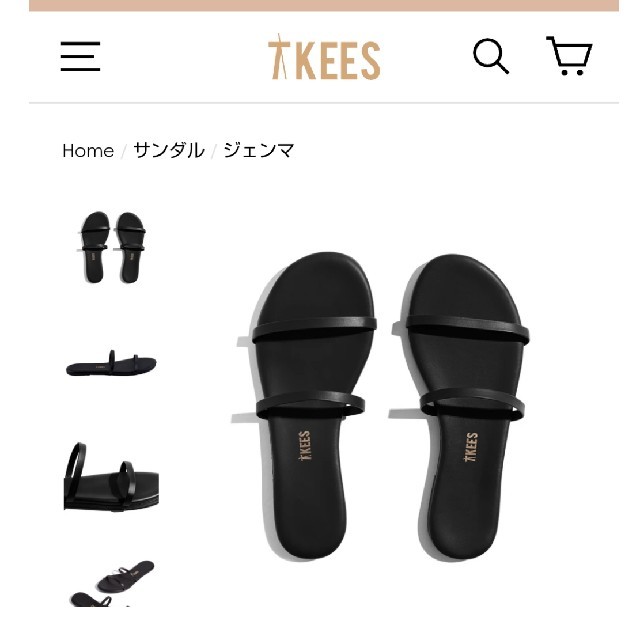 Demi-Luxe BEAMS(デミルクスビームス)のTKEES gemma ブラック レディースの靴/シューズ(サンダル)の商品写真