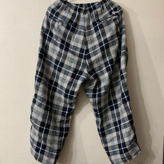 COOTIE Linen Check 2 Tuck Easy Pants M