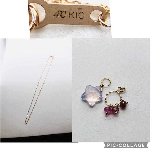 4℃(ヨンドシー)の訳あり 4℃ ヨンドシー K10 ネックレス レディースのアクセサリー(ネックレス)の商品写真