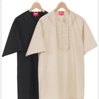 シュプリーム(Supreme)のSupreme シュプリーム Kurta shirt クルタ シャツ  黒　L(シャツ)