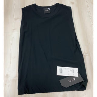 ロンハーマン(Ron Herman)のATONノースリーブ　新品　黒(Tシャツ(半袖/袖なし))