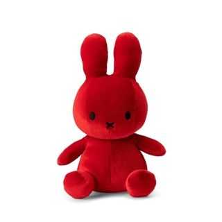 ミッフィー(miffy)の【ミッフィーぬいぐるみベルベット】レッドRed/miffyオランダボントントイズ(ぬいぐるみ)