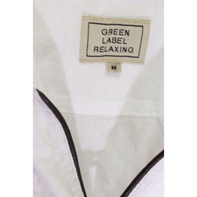 UNITED ARROWS green label relaxing(ユナイテッドアローズグリーンレーベルリラクシング)の専用ユナイテッドアローズGREEN LABEL RELAXINGネック麻シャツM メンズのトップス(シャツ)の商品写真