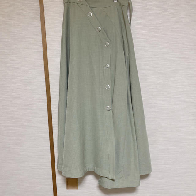 Ameri VINTAGE(アメリヴィンテージ)のRING DOT JUNPER SKIRT セージ M レディースのスカート(ロングスカート)の商品写真