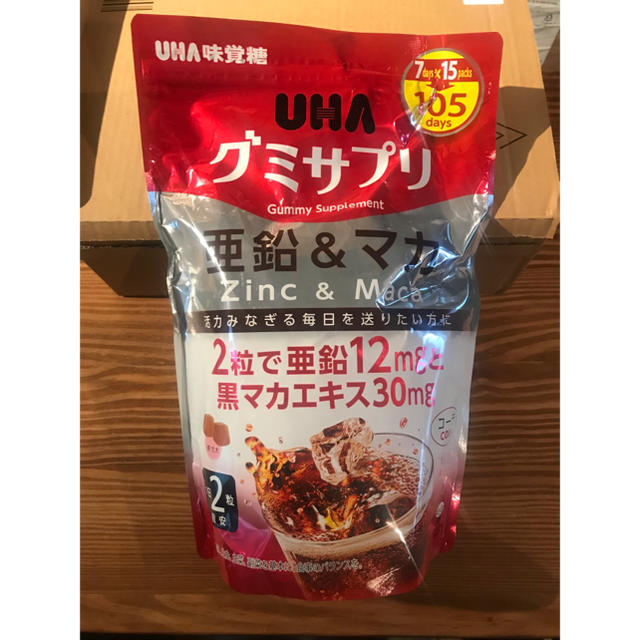 UHA味覚糖(ユーハミカクトウ)のUHA グミサプリ 亜鉛&マカ　210粒 食品/飲料/酒の健康食品(その他)の商品写真
