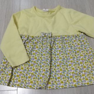 アカチャンホンポ(アカチャンホンポ)のチュニック 黄色 イエロー 花柄 女の子 90(Tシャツ/カットソー)