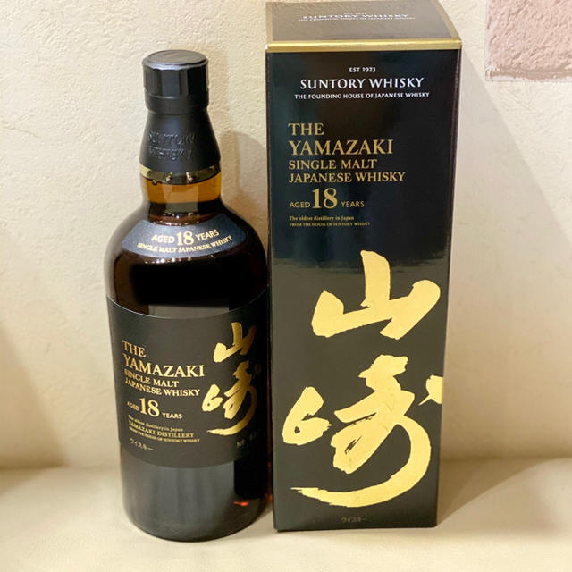 サントリー 山崎18年 700ml 未開封 新品 箱 マイレージ付きウイスキー