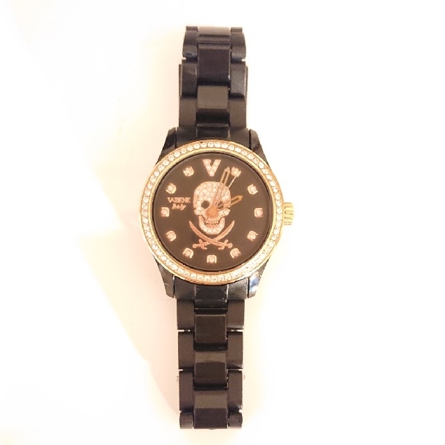 VABENE(ヴァベーネ)のvabene バベーネ スカル 黒×ゴールド レディースのファッション小物(腕時計)の商品写真