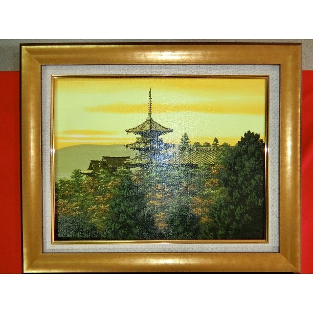 【ART】朝隈敏彦真筆(清水寺)6号 エンタメ/ホビーの美術品/アンティーク(絵画/タペストリー)の商品写真