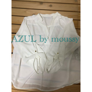 アズールバイマウジー(AZUL by moussy)のAZUL by moussy シースルー スキッパーシャツ(シャツ/ブラウス(長袖/七分))