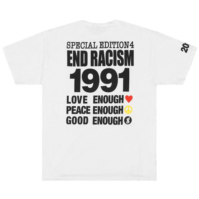 グッドイナフ フラングメント END RACISM Tee 白 XL