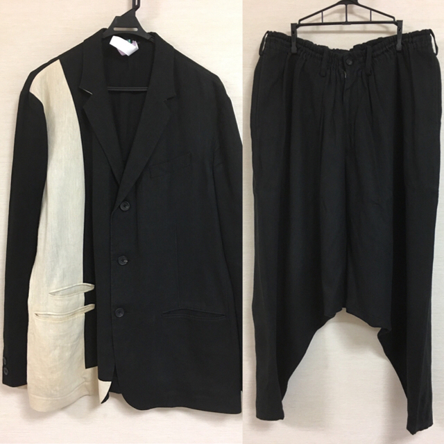 15SS Yohji Yamamoto Pour Homme 麻世妙セットアップ