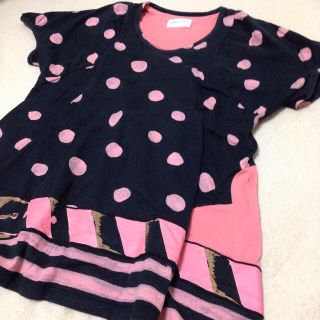 ツモリチサト(TSUMORI CHISATO)のピンクと黒！最強のツンデレカラー♡(Tシャツ(半袖/袖なし))