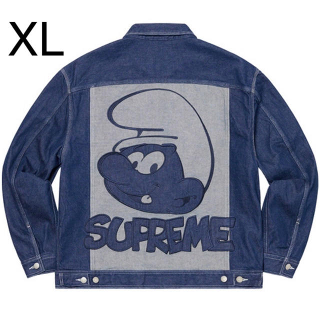 XL Supreme Smurfs Denim Trucker Jacket