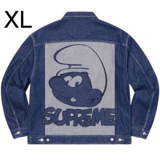 シュプリーム(Supreme)のXL Supreme Smurfs Denim Trucker Jacket(Gジャン/デニムジャケット)