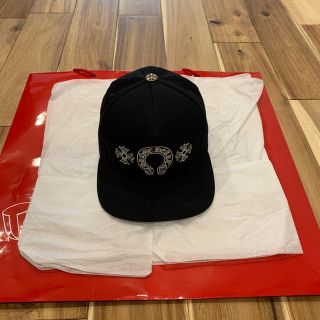 クロムハーツ(Chrome Hearts)の極美品 レア クロムハーツ トラッカーキャップ ホースシューロゴ ブラック(キャップ)