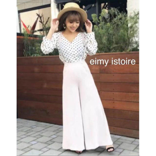 eimy istoire(エイミーイストワール)のサスペンダーワイドパンツ　eimy istoire レディースのパンツ(カジュアルパンツ)の商品写真