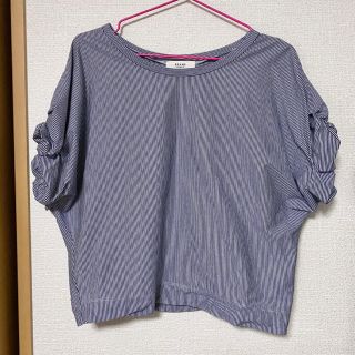 ビームス(BEAMS)のBEAMS HEART ストライプ トップス(カットソー(半袖/袖なし))