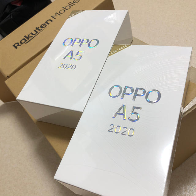 スマートフォン/携帯電話OPPO A5 2020 グリーン&ブルー未開封