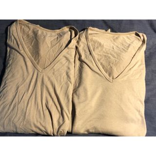 ユニクロ(UNIQLO)のユニクロ ヒートテック 2着セット Sサイズ ベージュ メンズ 長袖(Tシャツ/カットソー(七分/長袖))