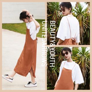 ビューティアンドユースユナイテッドアローズ(BEAUTY&YOUTH UNITED ARROWS)のBEAUTY&YOUTH UNITEDARROWS サテンキャミソールワンピース(ロングワンピース/マキシワンピース)