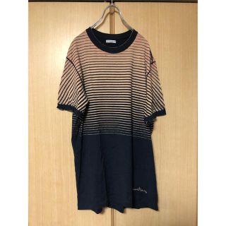 ストーンアイランド(STONE ISLAND)のストーンアイランド　グラデーションボーダー　カットソー　黒&ベージュ(Tシャツ/カットソー(半袖/袖なし))