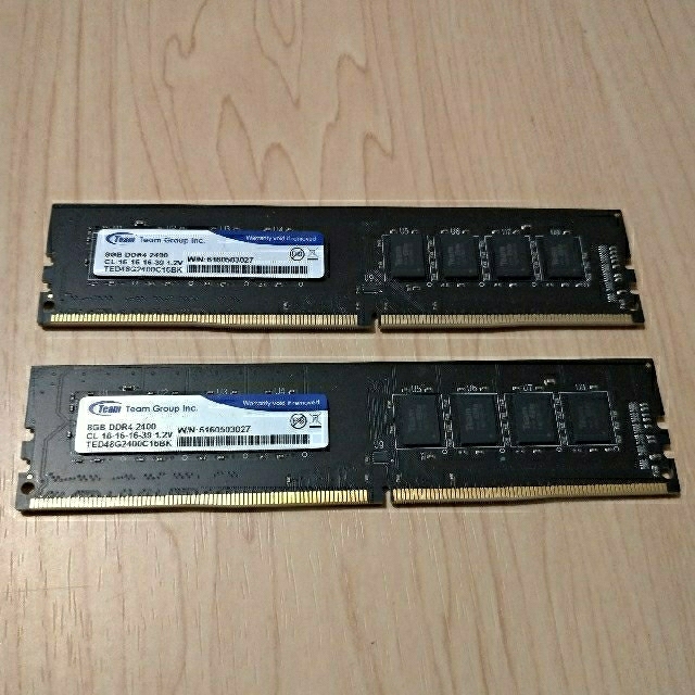 DDR4 2400 8GB×2 16GB PC4 19200 デスクトップメモリ