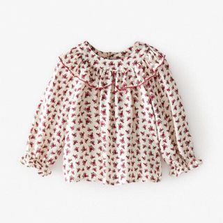 ザラキッズ(ZARA KIDS)の⭐︎様専用✳︎新品未使用zara kidsフラワープリントピーターパン襟ブラウス(ブラウス)