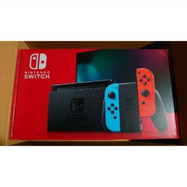 Nintendo Switch(ニンテンドースイッチ)の【新品未使用】Nintendo Switch 本体 ネオンブルー/ネオンレッド エンタメ/ホビーのゲームソフト/ゲーム機本体(家庭用ゲーム機本体)の商品写真