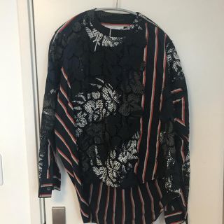 サカイ(sacai)のサカイ　デザイントップス　レース　ストライプ　ブラウス(シャツ/ブラウス(長袖/七分))