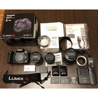 パナソニック(Panasonic)のyu様専用　Panasonic LUMIX DMC-G8-K +レンズ3本+小物(ミラーレス一眼)