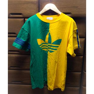 アディダス(adidas)のadidas アディダス ☆ Tシャツ　黄色 緑  イエロー グリーン(Tシャツ/カットソー(半袖/袖なし))