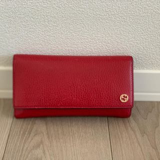 グッチ(Gucci)のグッチ　長財布　赤(財布)