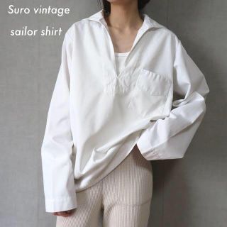 サンタモニカ(Santa Monica)のビンテージ US NAVY セーラーシャツ 古着女子 vintage(シャツ/ブラウス(長袖/七分))