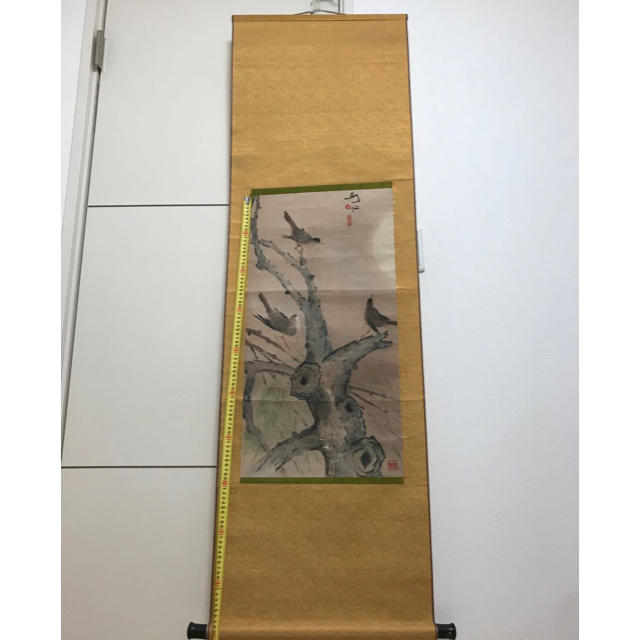 人気メーカー・ブランド 中国 掛軸 古木と烏 絵画+タペストリー
