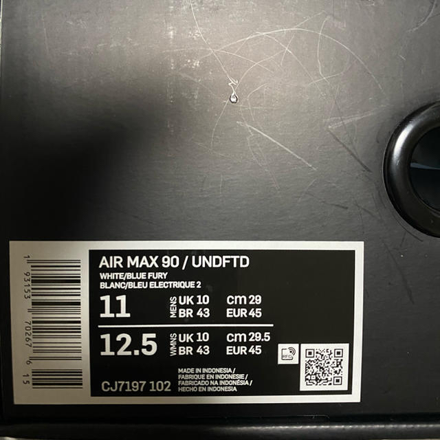 NIKE(ナイキ)のAIR MAX 90 undefeated 29cm メンズの靴/シューズ(スニーカー)の商品写真