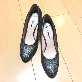 ミュウミュウ(miumiu)のmiumiu ラメパンプス 38(ハイヒール/パンプス)