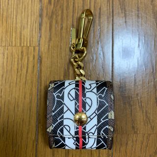 バーバリー(BURBERRY)のモノグラムストライプ Eキャンバス AirPodsケース(ヘッドフォン/イヤフォン)