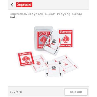 シュプリーム(Supreme)のSupreme Bicycle Clear Playing Cards (トランプ/UNO)