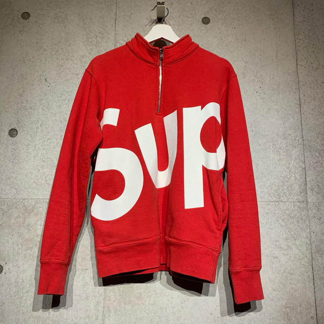 Supreme half zip parker big logo