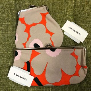 マリメッコ(marimekko)のゆうゆうさま専用 marimekko マリメッコ がま口ポーチ 2個セット(ポーチ)