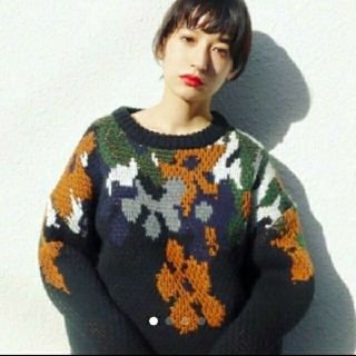 ステュディオス(STUDIOUS)の【新品】CLANE クラネ / OVER FLOWER MOTIF KNIT(ニット/セーター)