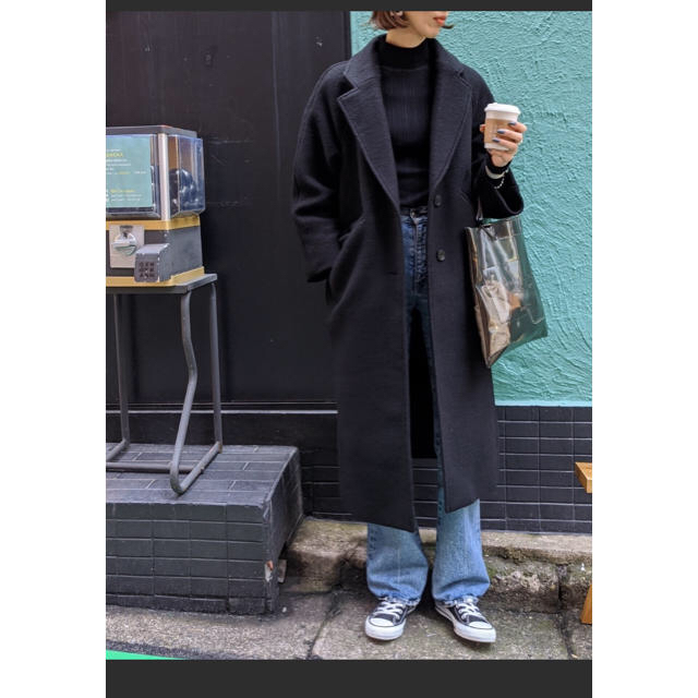 moussy(マウジー)のmoussy/チェスターコート/ベージュ レディースのジャケット/アウター(チェスターコート)の商品写真