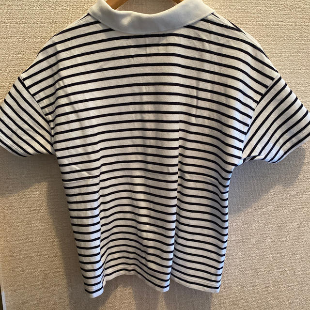 MUJI (無印良品)(ムジルシリョウヒン)のポロシャツ　ボーダー　綿100 無印良品 レディースのトップス(ポロシャツ)の商品写真