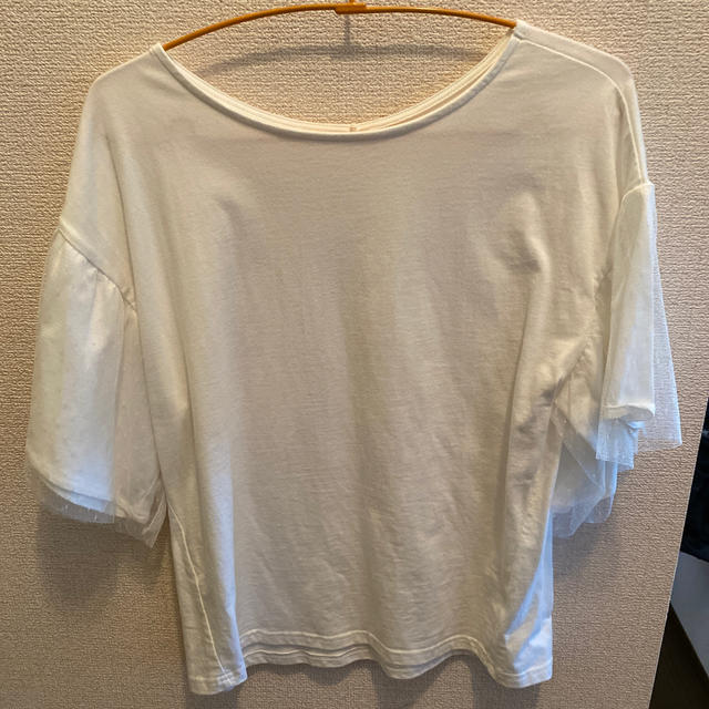 ikka(イッカ)の半袖シャツ　袖レース　ikka  綿100 レディースのトップス(Tシャツ(半袖/袖なし))の商品写真