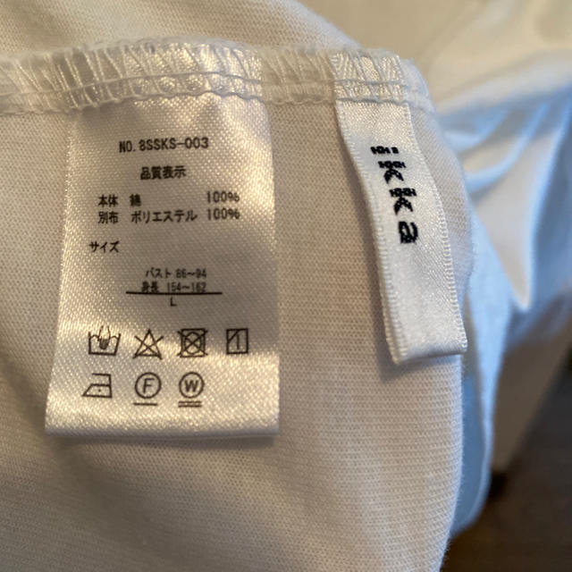 ikka(イッカ)の半袖シャツ　袖レース　ikka  綿100 レディースのトップス(Tシャツ(半袖/袖なし))の商品写真