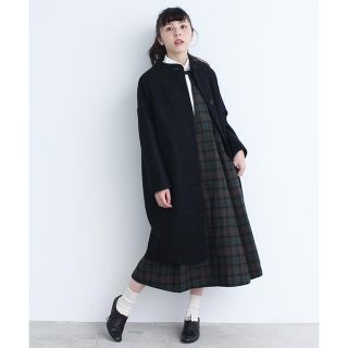 ビュルデサボン(bulle de savon)の●ULMCO様専用● Wチェック前スリットワンピースビュルデサボン(ロングワンピース/マキシワンピース)