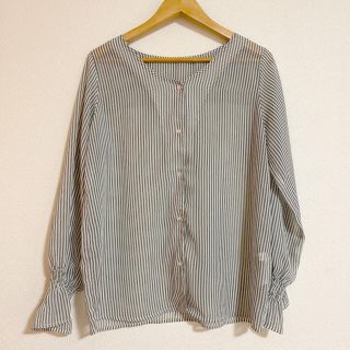 ネイビーナチュラル(navy natural)のシースルー　ブラウス　シャツ(シャツ/ブラウス(長袖/七分))