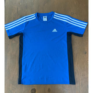 アディダス(adidas)のアディダス⑧ クリマライト素材でかっこいい青のTシャツ　160(Tシャツ/カットソー)